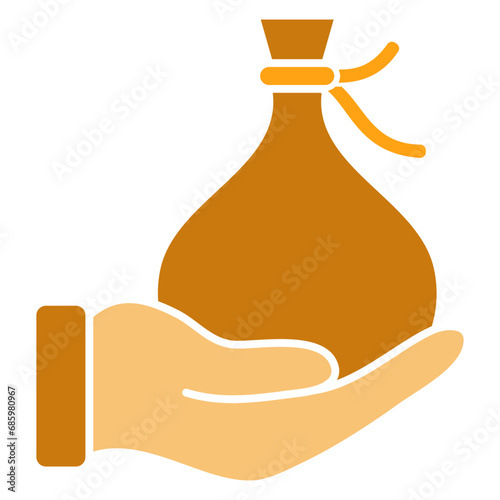 illustration of hand giving donation