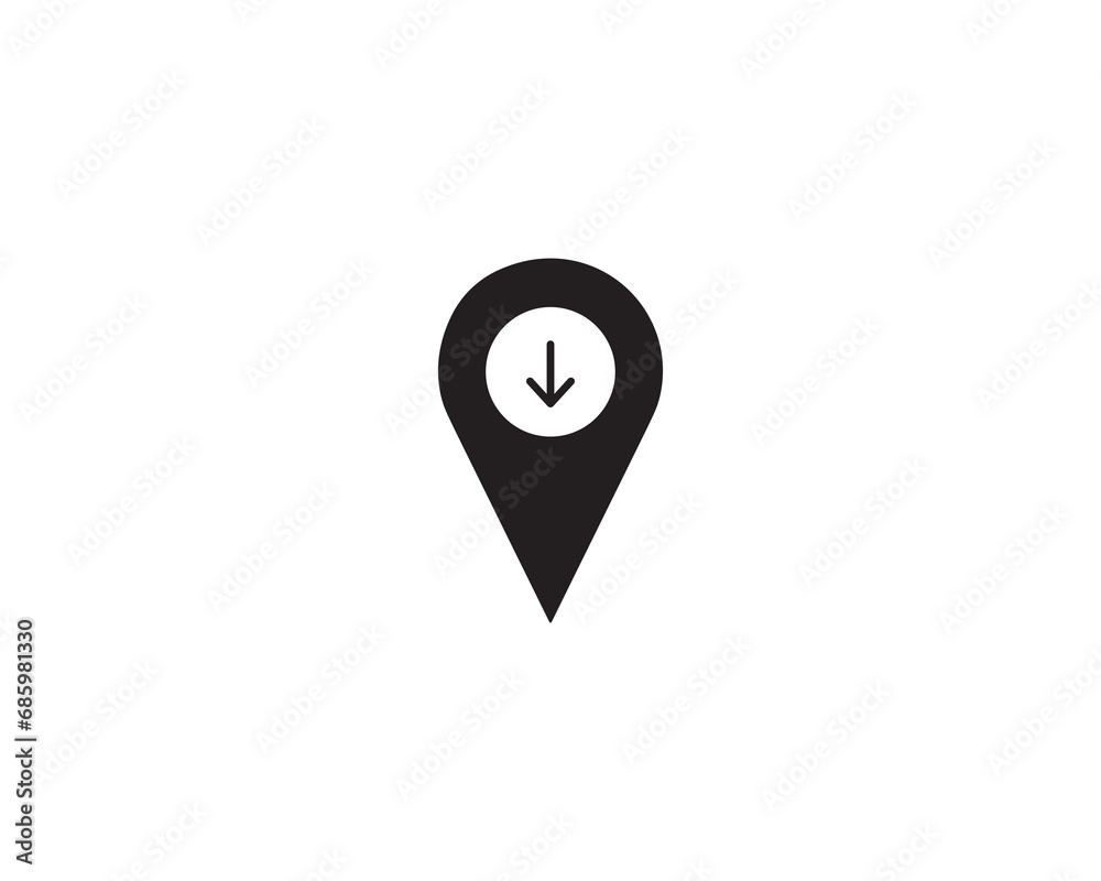 Location pointer icon vector symbol design illustration. Location pointer icon vector symbol design illustration.