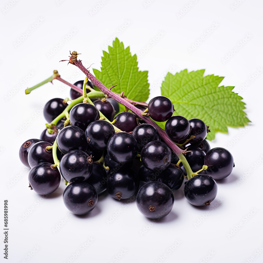 blackcurrant isolated on white background blackcurrant isolated on white background