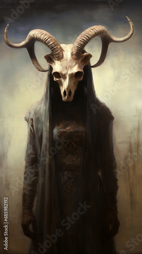 Portrait of a Evil Demon, Horror, Dark Art, Dark Core, Horror Art © Nurple Art
