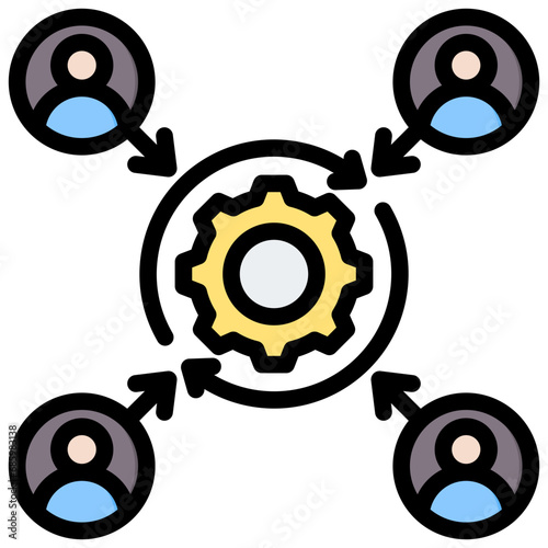 Integration Outline Color Icon