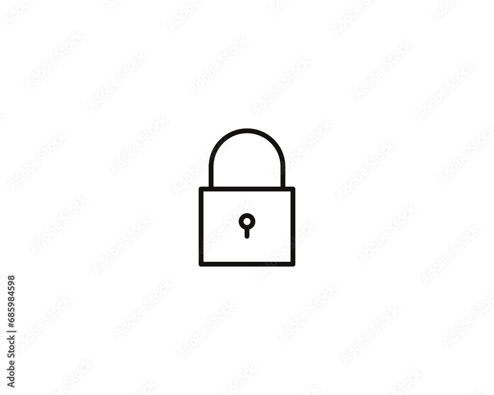 Padlock security icon vector symbol design illustration Padlock security icon vector symbol design illustration