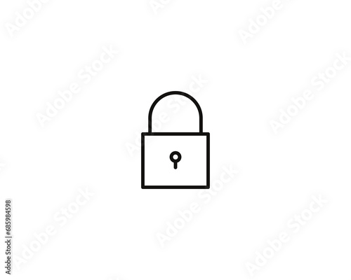 Padlock security icon vector symbol design illustration