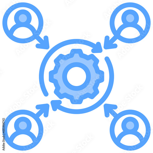 Integration Blue Icon