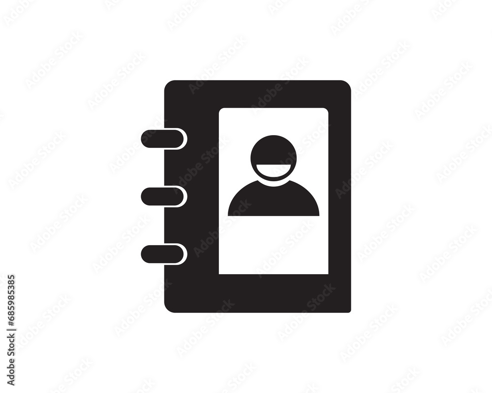 Address book icon vector isolated design illustration Address book icon vector isolated design illustration