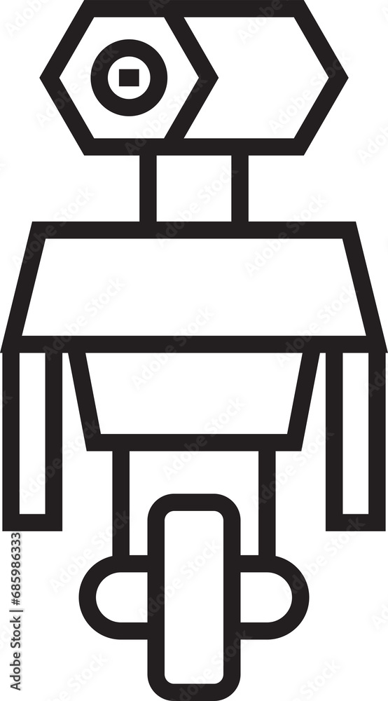 Fototapeta premium Humanoid Robot Icon