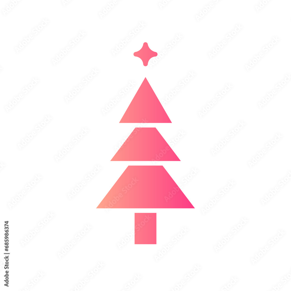 christmas tree gradient icon christmas tree gradient icon