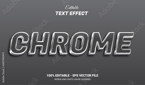 chrome 3d editable text effect