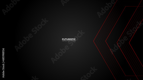 Minimal geometric black gradient with Red lines background. Dynamical elegant, forms, line composition. Abstract dark luxury banner. Business creative fluid presentation backdrop. Black Friday BG