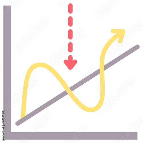 Economic Contraction Flat Icon