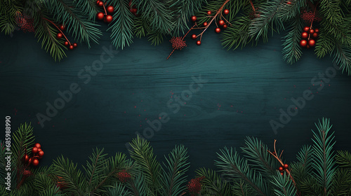 Christmas tree branches background