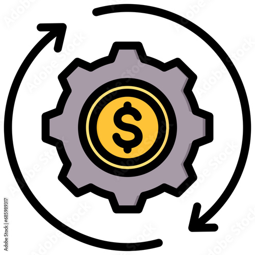 Monetary Outline Color Icon