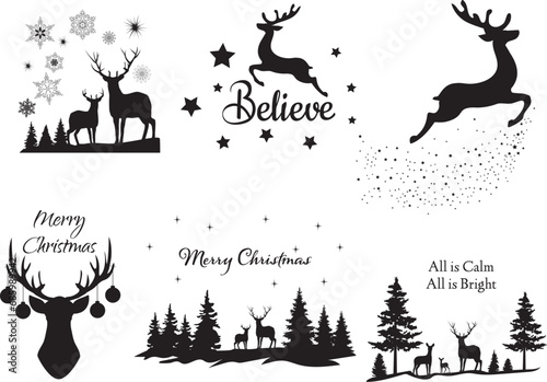 Vector Christmas Reindeer