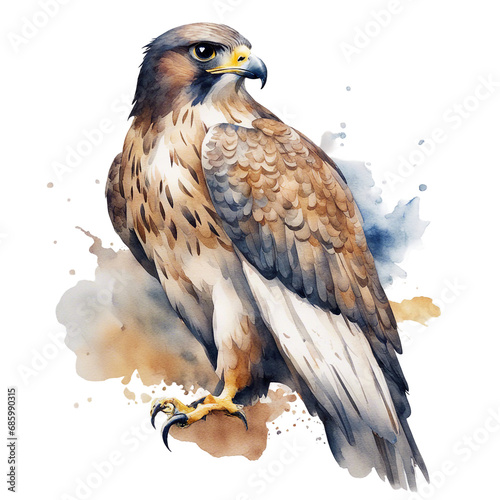 watercolour falcon photo