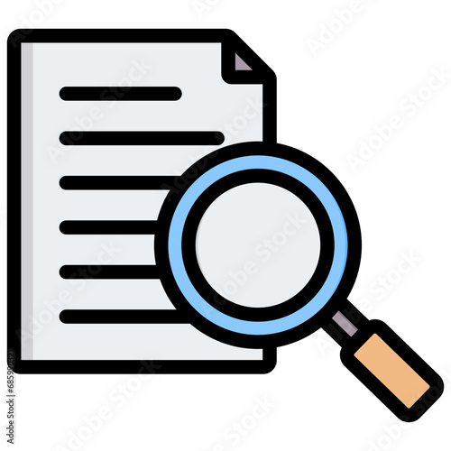 Basic Research Outline Color Icon