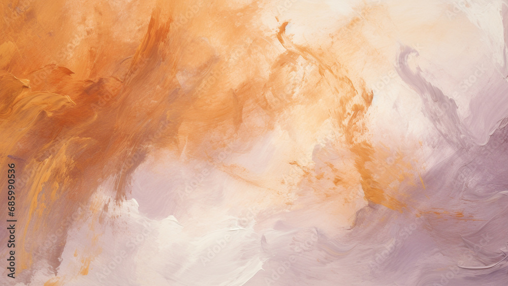 Lilac and Burnt Sienna Abstract Brush Strokes Expressive Art