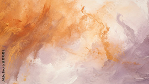 Lilac and Burnt Sienna Abstract Brush Strokes Expressive Art © icehawk33