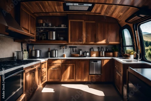 Comfortable lifestyle in the van's kitchen © Stone Shoaib