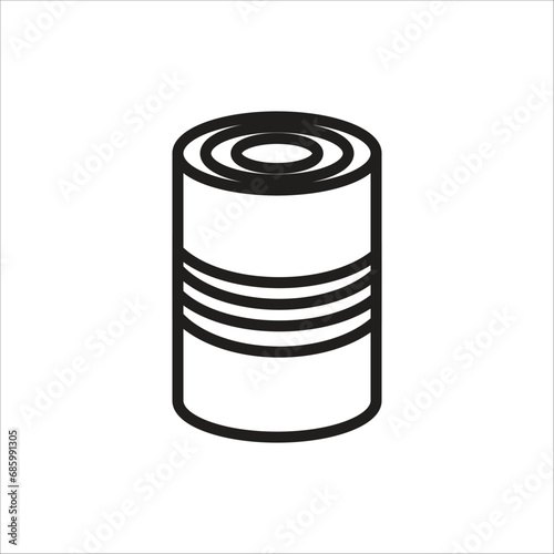 tin can vector icon line template