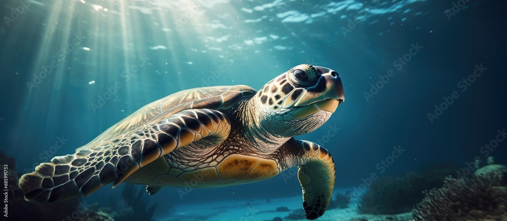 Obraz premium Loggerhead Turtle.