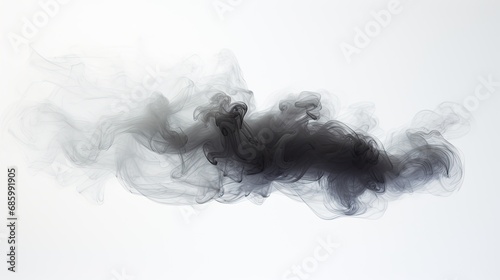 Smoke Veil Obscured in Darkness. Generative AI