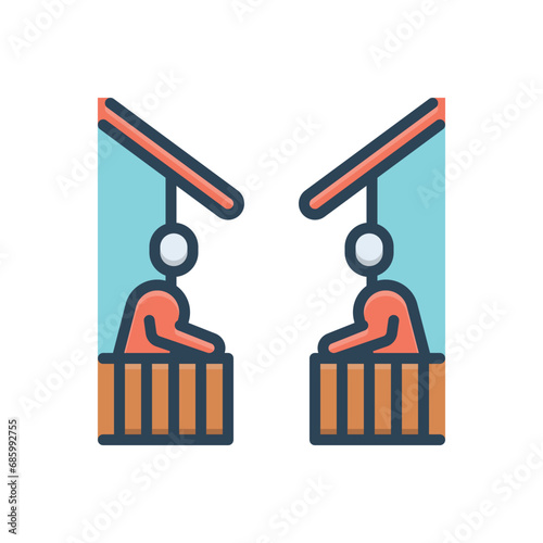 Color illustration icon for neighborhood 