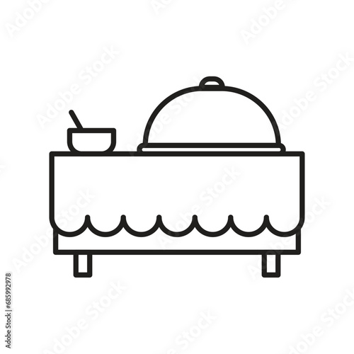 Buffet self service restaurant icon design. setout icon, isolated on white background. vector illustration