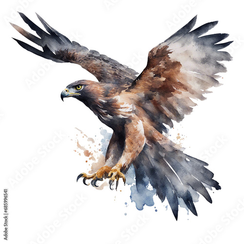 watercolour hawk photo