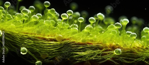 Microscopic view of Gloeocapsa sp. algae photo