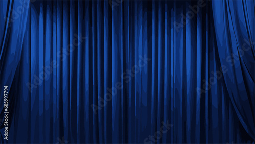 Abstract luxury glowing lines curved overlapping on dark blue background. Template premium award background design. Vector illustration