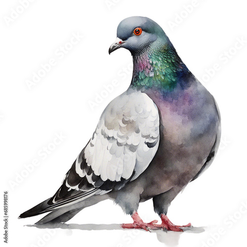 watercolour pigeon photo