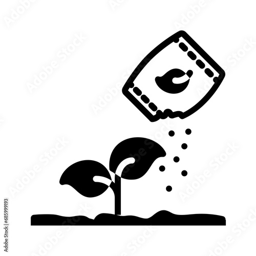 solid black icon for Fertilizer
