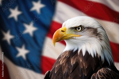 american eagle and flag