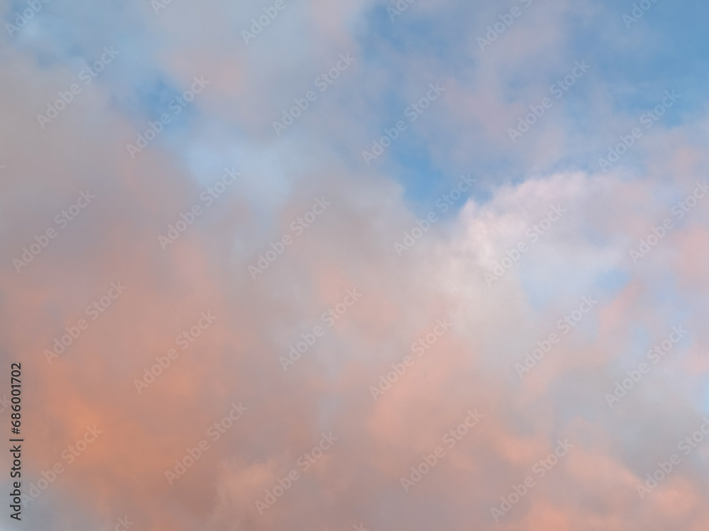 Colorful clouds at sunset. Background