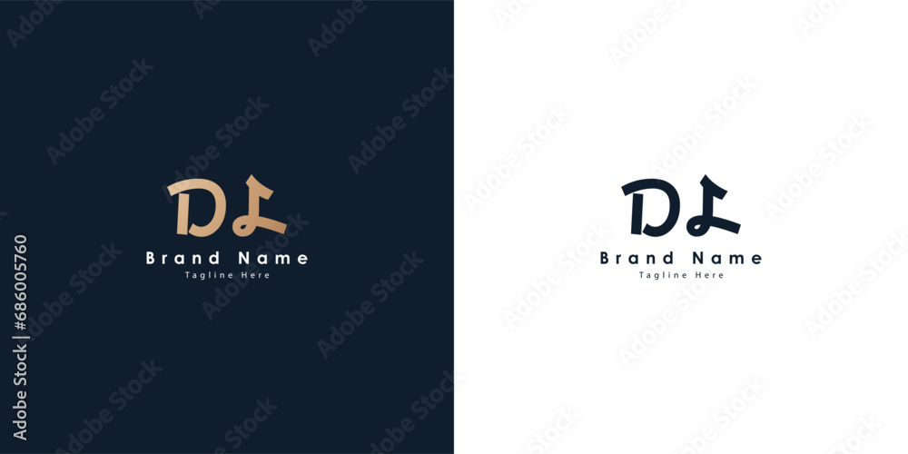 DL logo in Chinese letters design - obrazy, fototapety, plakaty 