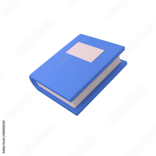 blue book isolated on white