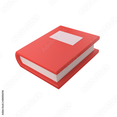 red book illustration isolated on white