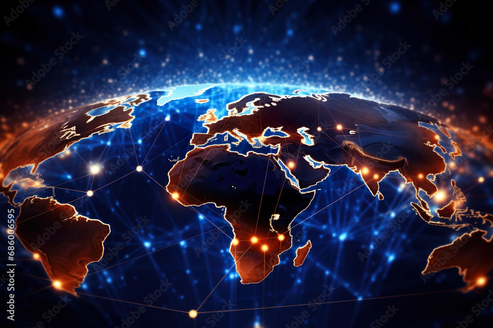 Fototapeta premium Communication technology for internet business