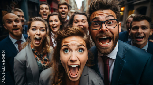 Crazy Bunch Having a Blast. Fun-Loving People.