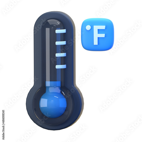 fahrenheit 3D Illustration Icon Pack Element