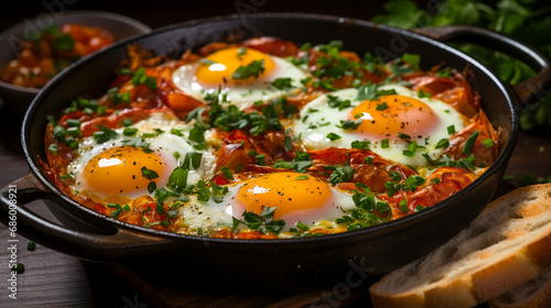 Homemade breakfast shakshuka