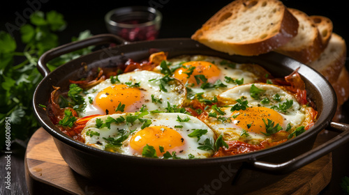 Homemade breakfast shakshuka