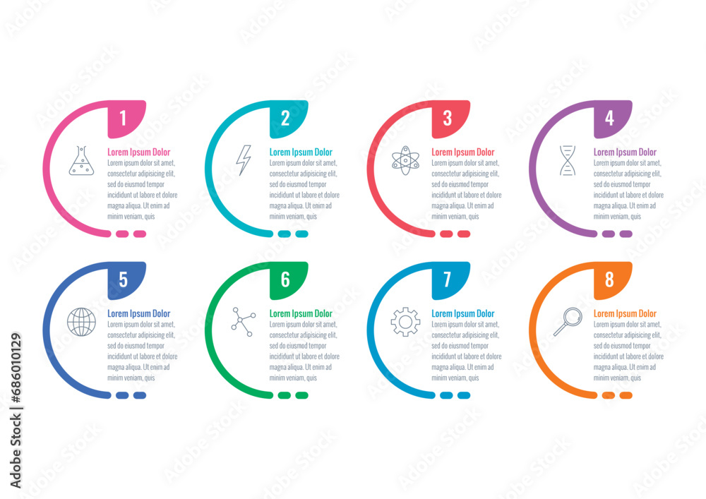 web, business, magazine, internet, annual report infographic template. geometric informational template. eight steps infographic template web, business, magazine, internet, annual report infographic template. geometric informational template. eight steps infographic template