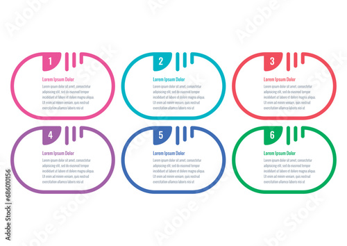 web, business, magazine, internet, annual report infographic template. geometric informational template. six options infographic template
