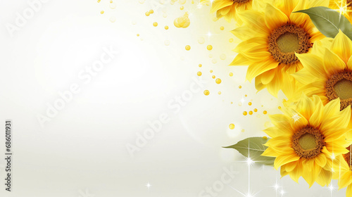 background with sunflowers