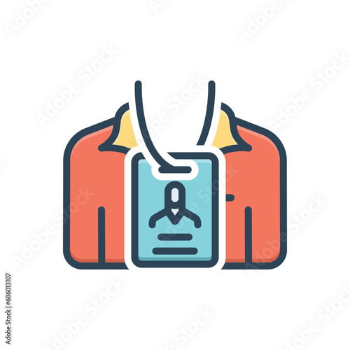 Color illustration icon for meeting id 