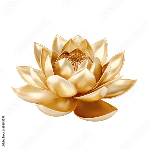 Wallpaper Mural Golden lotus flower isolated Torontodigital.ca