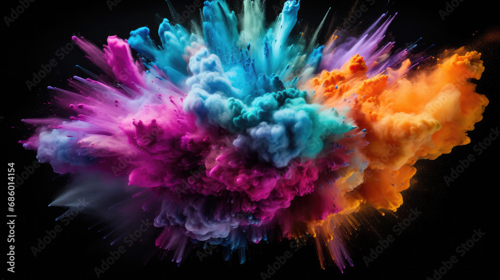 Dynamic Powder Burst in Color Dynamic Powder Burst in Color