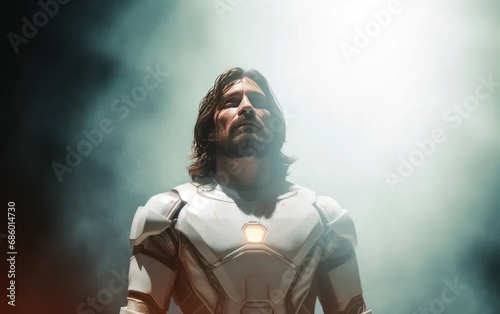 Conceptual image of Jesus in the future. Generated ai