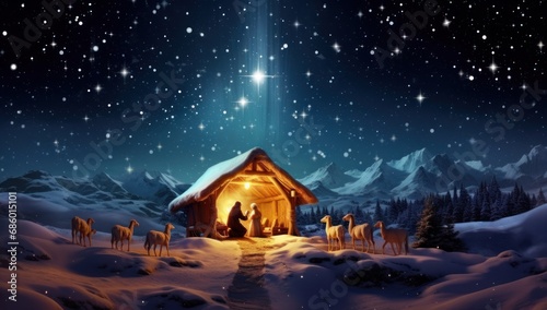 Valokuva Christmas nativity scene